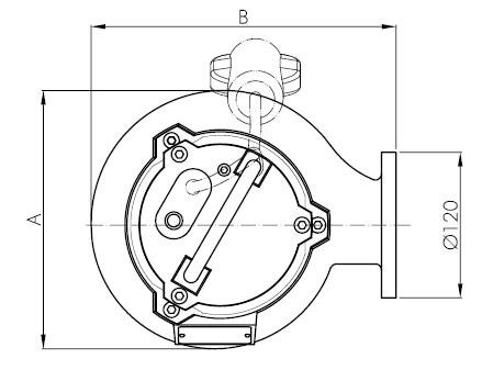 Погружной фекальный насос Hydropompe F 202TB: Схема с размерами 2