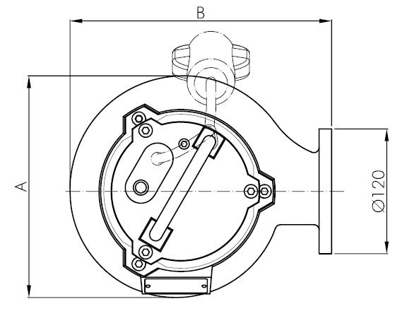 Погружной фекальный насос Hydropompe F 152MV: Схема с размерами 2