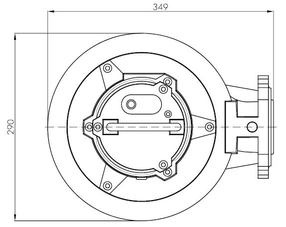 Погружной фекальный насос Hydropompe F 204/07T/G: Схема с размерами 2