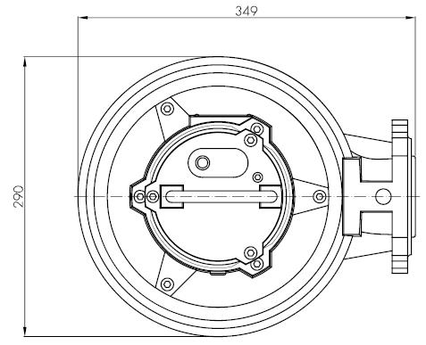 Погружной фекальный насос Hydropompe F 242T: Схема с размерами 2