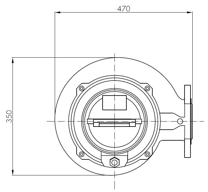 Погружной фекальный насос Hydropompe F 904/442: Схема с размерами 2