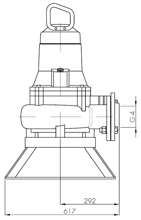 Погружной фекальный насос Hydropompe F 504/423: Переносная установка
