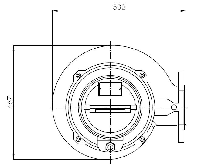 Погружной фекальный насос Hydropompe F 1504/463: Схема с размерами 2