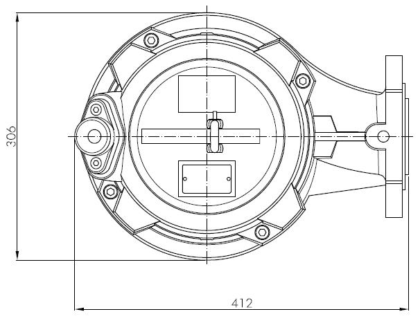 Погружной фекальный насос Hydropompe FV 854/55: Схема с размерами 2
