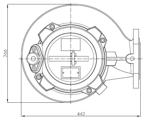Погружной фекальный насос Hydropompe FM 1024/22: Схема с размерами 2