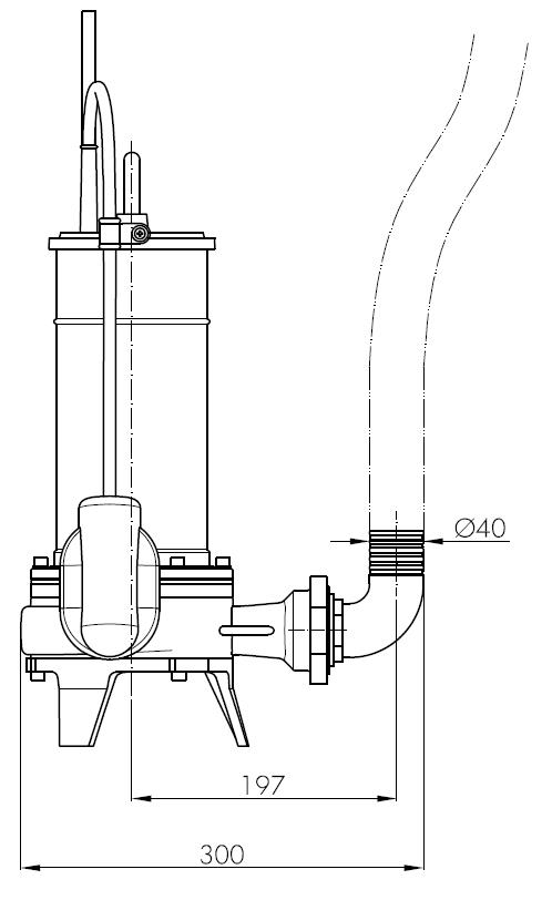 Погружной фекальный насос Hydropompe FTR 126M с измельчителем: Переносная установка