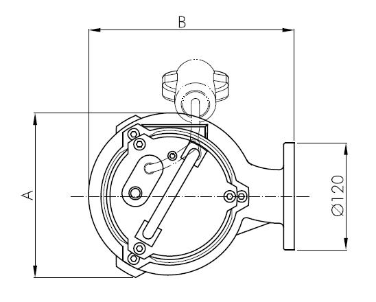 Погружной фекальный насос Hydropompe FTR 215M с измельчителем: Схема с размерами 2