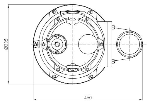 Погружной дренажный насос Hydropompe HYDRO 4200BP: Схема с размерами 2