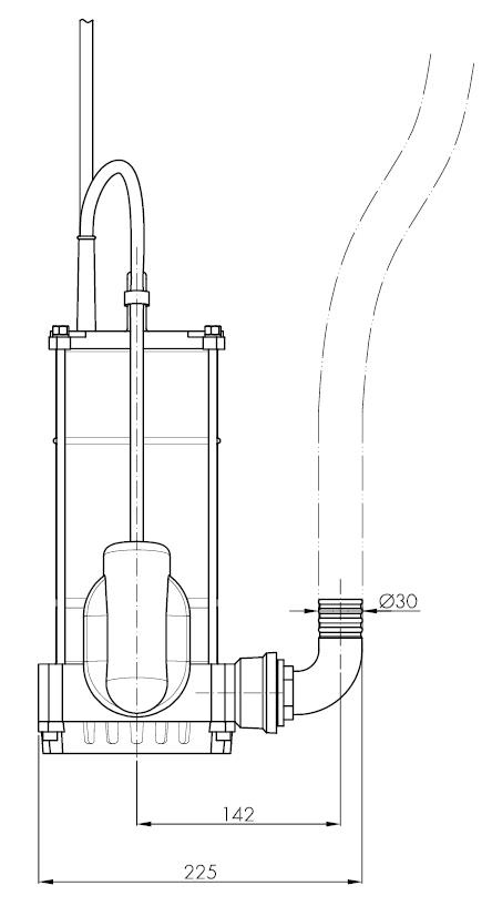 Погружной дренажный насос Hydropompe HYDRO 3XM: Переносная установка