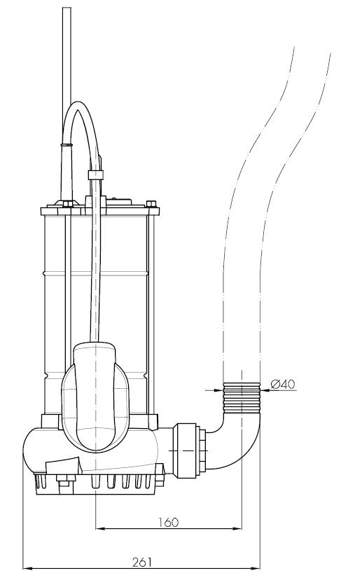 Погружной дренажный насос Hydropompe HYDRO 8XT: Переносная установка